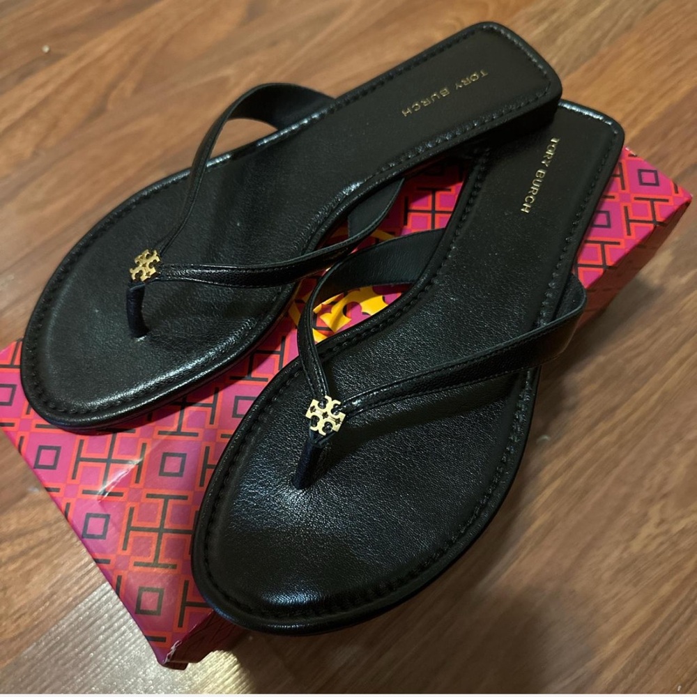 Tory Burch Black Flip Flops
